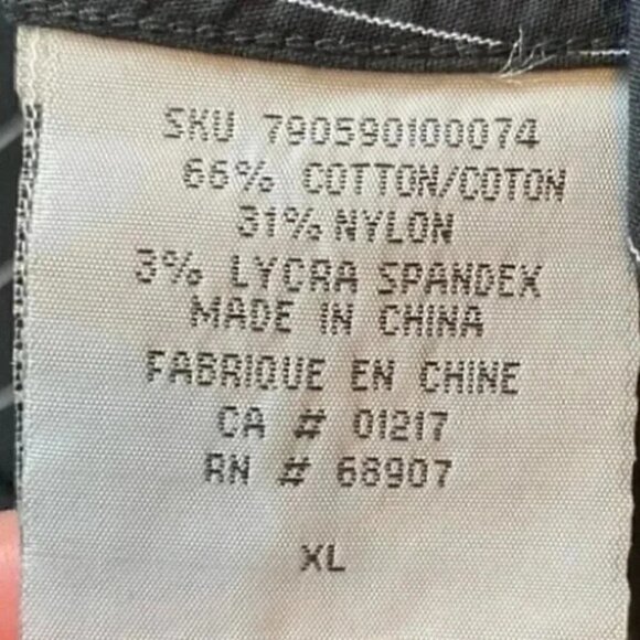 Le Chateau Mens Button Down Dress Shirt Long Sleeves Black White Pinstripes XL - Picture 12 of 14